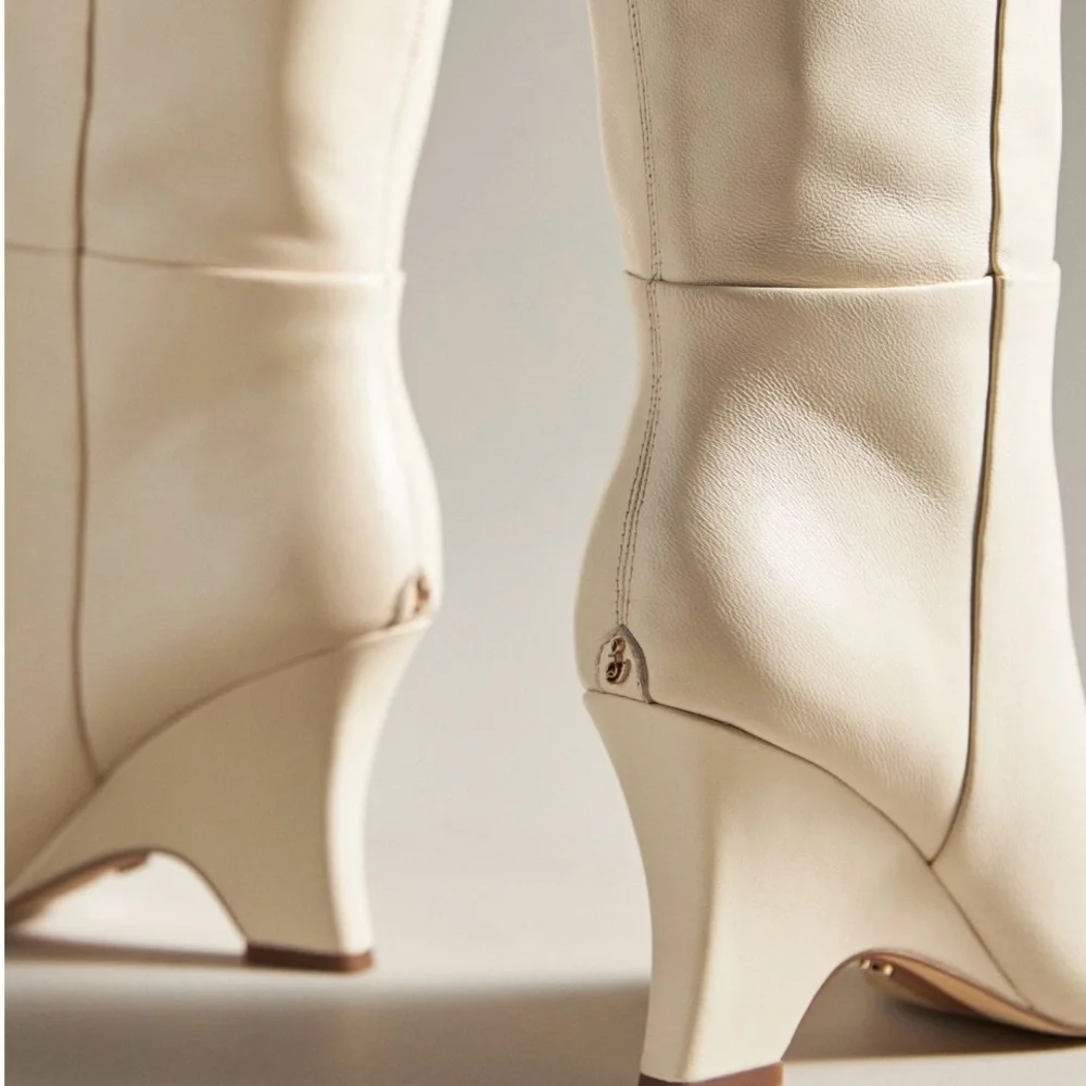 Sam Edelman Vance Leather Boots w/Sculpted 3-3/8” Heel sz 6 - Picture 3 of 6